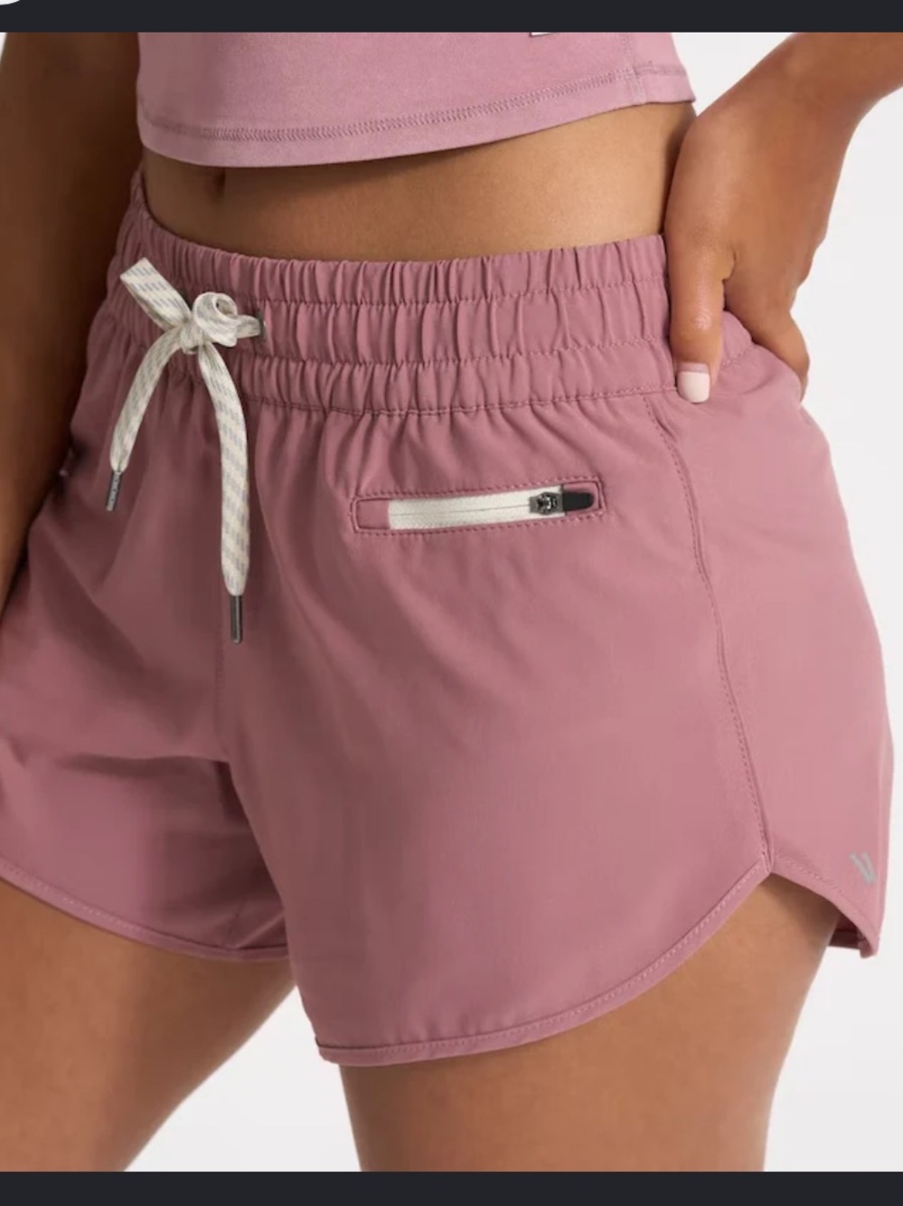 (XS) Vuori Clementine 2.0 Short 2.5" Dusty Rose Pink Marsala Extra Small Gym - Picture 3 of 13